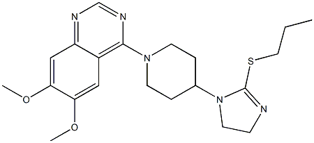 1-[1-(6,7-Dimethoxyquinazolin-4-yl)piperidin-4-yl]-2-(propylthio)-2-imidazoline Structure
