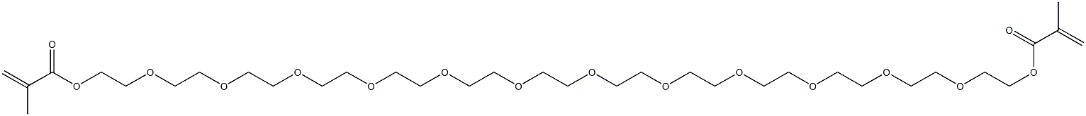 3,6,9,12,15,18,21,24,27,30,33,36-Dodecaoxaoctatriacontane-1,38-diol dimethacrylate Structure