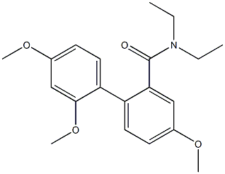 N,N-Diethyl-2',4,4'-trimethoxy[1,1'-biphenyl]-2-carboxamide 구조식 이미지