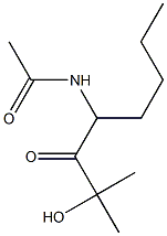 N-[1-(2-Hydroxy-2-methylpropanoyl)pentyl]acetamide 구조식 이미지