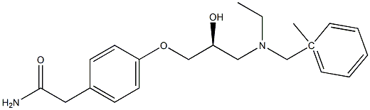 4-[(S)-2-Hydroxy-3-[1-methylethyl(phenylmethyl)amino]propoxy]benzeneacetamide Structure