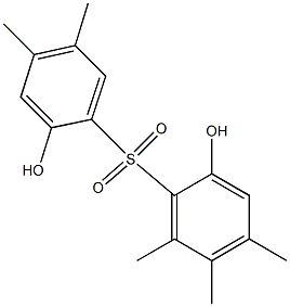 2,2'-Dihydroxy-4,4',5,5',6-pentamethyl[sulfonylbisbenzene] 구조식 이미지