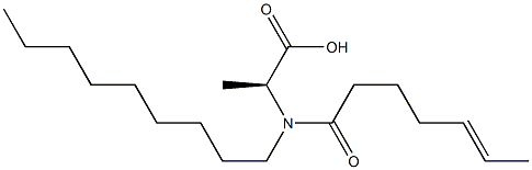 N-(5-Heptenoyl)-N-nonylalanine 구조식 이미지