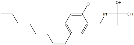 2-[(1,1-Dihydroxyethyl)aminomethyl]-4-octylphenol 구조식 이미지