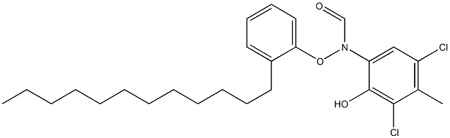 2-(2-Dodecylphenoxyformylamino)-4,6-dichloro-5-methylphenol Structure