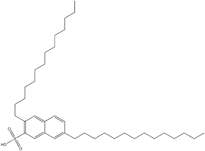 3,7-Ditetradecyl-2-naphthalenesulfonic acid Structure