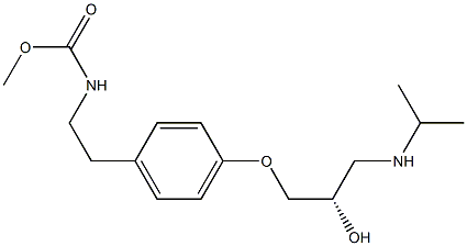 [4-[(S)-2-Hydroxy-3-(isopropylamino)propoxy]phenethyl]carbamic acid methyl ester Structure