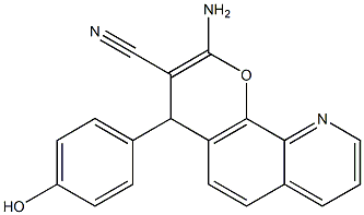 2-Amino-4-(4-hydroxyphenyl)-4H-pyrano[3,2-h]quinoline-3-carbonitrile Structure