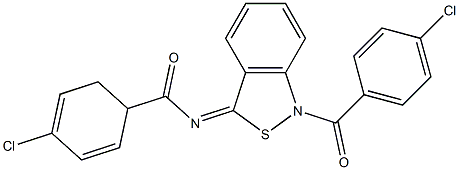 1-(p-Chlorobenzoyl)-3(1H)-(p-chlorobenzoyl)imino-2,1-benzisothiazole Structure