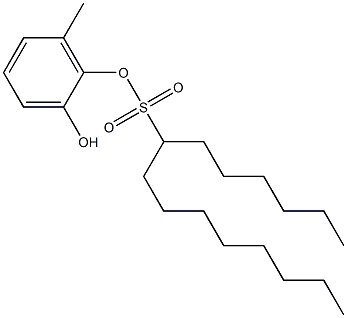 7-Pentadecanesulfonic acid 2-hydroxy-6-methylphenyl ester Structure
