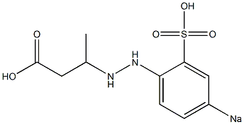 3-[2-(4-Sodiosulfophenyl)hydrazino]butanoic acid Structure