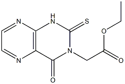 1,2-Dihydro-2-thioxo-4-oxopteridine-3(4H)-acetic acid ethyl ester 구조식 이미지