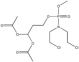 N,N-Bis(2-chloroethyl)amidophosphoric acid O-methyl O-[3,3-bis(acetyloxy)propyl] ester 구조식 이미지