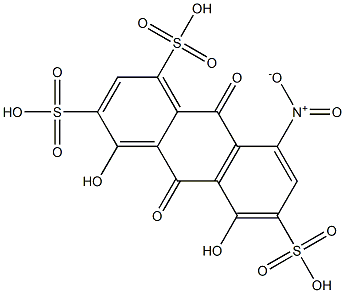 4,5-Dihydroxy-8-nitro-9,10-dihydro-9,10-dioxoanthracene-1,3,6-trisulfonic acid Structure