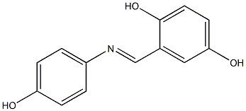 1-(2,5-Dihydroxybenzylideneamino)-4-hydroxybenzene Structure