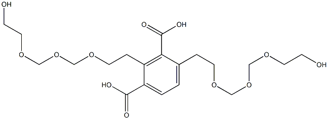 2,4-Bis(9-hydroxy-3,5,7-trioxanonan-1-yl)isophthalic acid 구조식 이미지