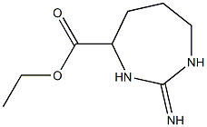 (-)-Hexahydro-2-imino-1H-1,3-diazepine-4-carboxylic acid ethyl ester Structure
