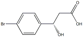 [S,(-)]-3-(p-Bromophenyl)-3-hydroxypropionic acid Structure