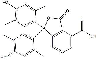 1,3-Dihydro-1,1-bis(4-hydroxy-2,5-dimethylphenyl)-3-oxoisobenzofuran-4-carboxylic acid Structure