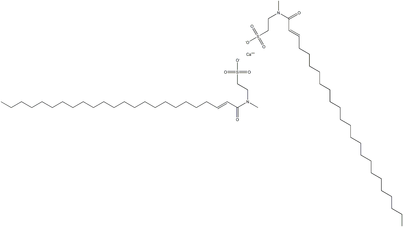 Bis[N-(1-oxo-2-tetracosen-1-yl)-N-methyltaurine]calcium salt Structure