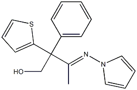 3-Methyl-2-phenyl-3-pyrrolizino-2-(2-thienyl)-1-propanol Structure