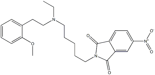 N-[5-[Ethyl[2-(2-methoxyphenyl)ethyl]amino]pentyl]-5-nitrophthalimide 구조식 이미지