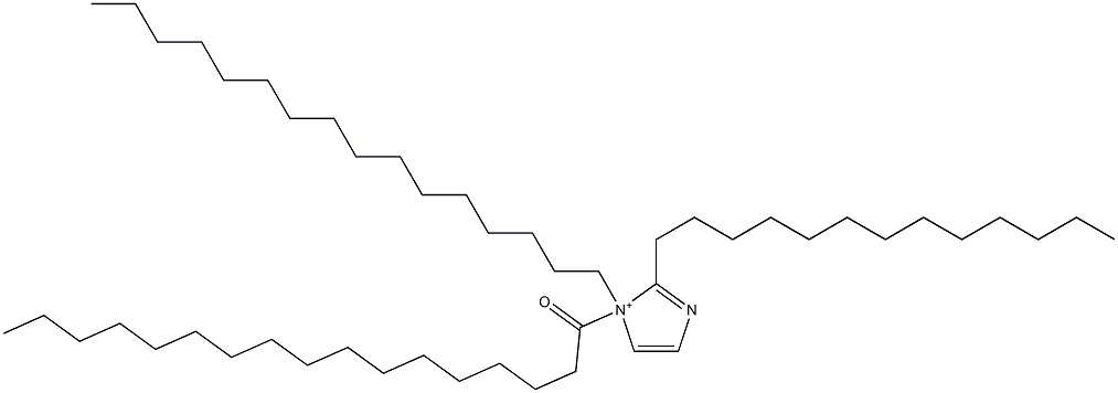 1-Hexadecyl-1-heptadecanoyl-2-tridecyl-1H-imidazol-1-ium Structure