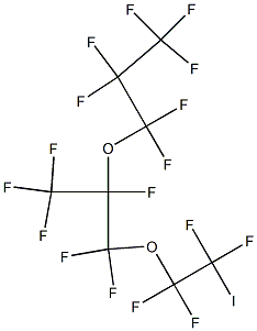 1,1,1,2,3,3-Hexafluoro-2-(heptafluoropropoxy)-3-(1,1,2,2-tetrafluoro-2-iodoethoxy)propane 구조식 이미지