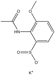 2-(Acetylamino)-3-methoxybenzenesulfinic acid potassium salt Structure