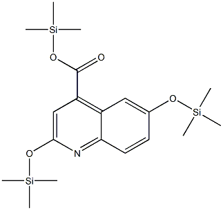 2,6-Di(trimethylsilyloxy)-4-quinolinecarboxylic acid trimethylsilyl ester 구조식 이미지