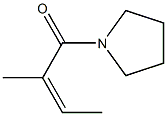 (Z)-2-Methyl-1-(1-pyrrolidinyl)-2-buten-1-one 구조식 이미지