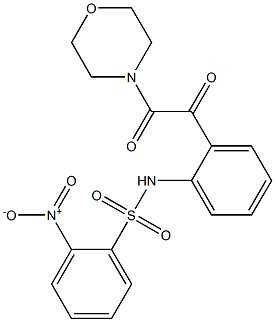 2-Nitro-N-[2-[(morpholinocarbonyl)carbonyl]phenyl]benzenesulfonamide 구조식 이미지