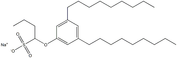 1-(3,5-Dinonylphenoxy)butane-1-sulfonic acid sodium salt Structure