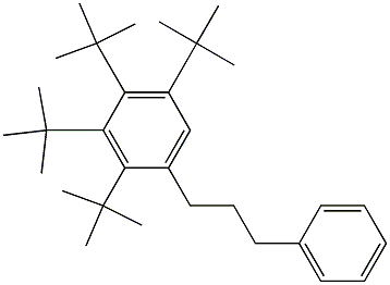 1-(2,3,4,5-Tetra-tert-butylphenyl)-3-phenylpropane Structure