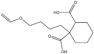 1,2-Cyclohexanedicarboxylic acid-1-[4-(vinyloxy)butyl] ester Structure