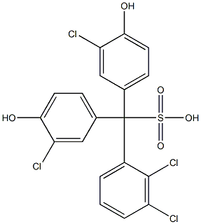(2,3-Dichlorophenyl)bis(3-chloro-4-hydroxyphenyl)methanesulfonic acid Structure