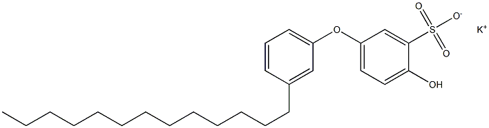 4-Hydroxy-3'-tridecyl[oxybisbenzene]-3-sulfonic acid potassium salt 구조식 이미지