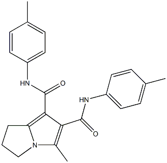 6,7-Dihydro-3-methyl-N,N'-bis(4-methylphenyl)-5H-pyrrolizine-1,2-dicarboxamide 구조식 이미지