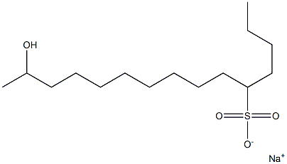 14-Hydroxypentadecane-5-sulfonic acid sodium salt Structure