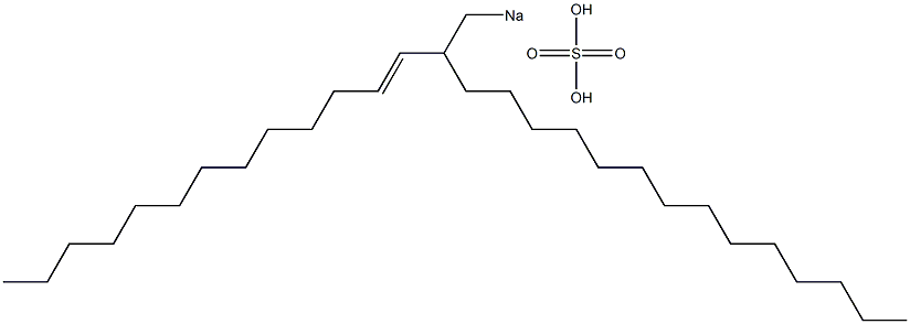 Sulfuric acid 2-(1-tridecenyl)hexadecyl=sodium ester salt Structure