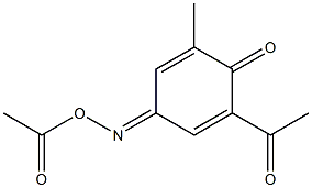 2-Acetyl-6-methyl-4-acetyloxyimino-2,5-cyclohexadien-1-one 구조식 이미지