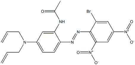 N-[5-(N,N-Bisallylamino)-2-(2-bromo-4,6-dinitrophenylazo)phenyl]acetamide Structure