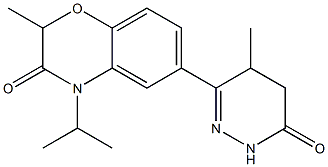 4-Isopropyl-6-[(1,4,5,6-tetrahydro-4-methyl-6-oxopyridazin)-3-yl]-2-methyl-4H-1,4-benzoxazin-3(2H)-one 구조식 이미지