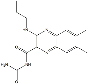 6,7-Dimethyl-3-(allylamino)-N-(carbamoyl)quinoxaline-2-carboxamide Structure