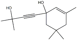 1-(3-Hydroxy-3-methyl-1-butynyl)-3,5,5-trimethyl-2-cyclohexen-1-ol 구조식 이미지