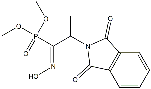 2-[(2,3-Dihydro-1,3-dioxo-1H-isoindol)-2-yl]-1-hydroxyiminopropylphosphonic acid dimethyl ester 구조식 이미지