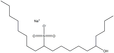 15-Hydroxynonadecane-9-sulfonic acid sodium salt 구조식 이미지