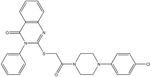 2-[[[[4-(4-Chlorophenyl)piperazin-1-yl]carbonyl]methyl]thio]-3-phenylquinazolin-4(3H)-one 구조식 이미지