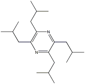 2,3,5,6-Tetrakis(2-methylpropyl)pyrazine 구조식 이미지