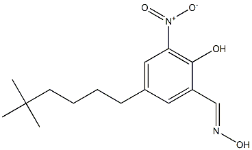 4-(5,5-Dimethylhexyl)-6-nitro-2-(hydroxyiminomethyl)phenol 구조식 이미지